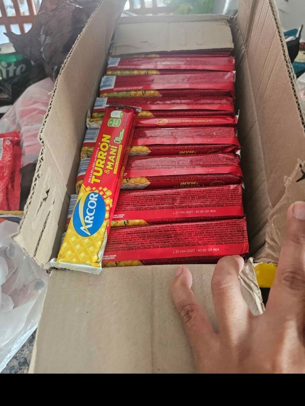 Arcor Turrón de Maní Peanut Nougat - Red Wrapper